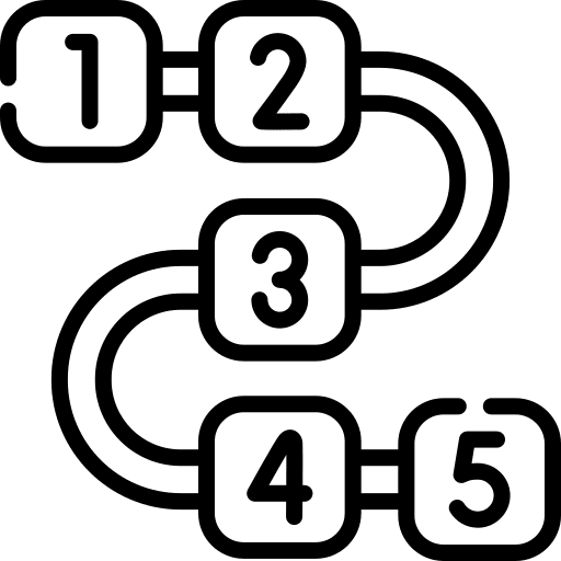 Sequence infographics numbers path icon