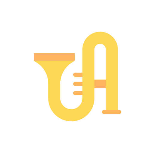 Trombone orchestra musical instrument music and multimedia icon Trombone orchestra musical instrument music and multimedia icon