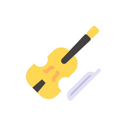 Violin music and multimedia string instrument fiddle icon Violin music and multimedia string instrument fiddle icon