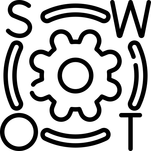Swot organization business development icon