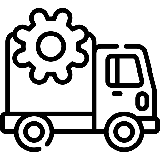 Supply gear supply truck icon Supply gear supply truck icon