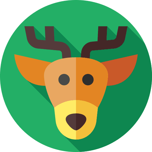 Deer animals horns nature icon