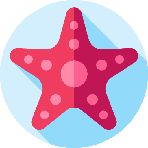Starfish echinoderm invertebrate aquarium icon