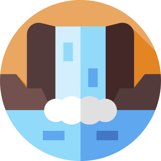 Waterfall river nature water icon