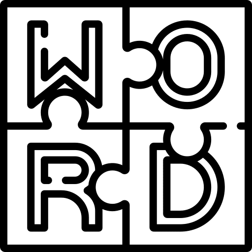 Puzzle language edutainment letters icon