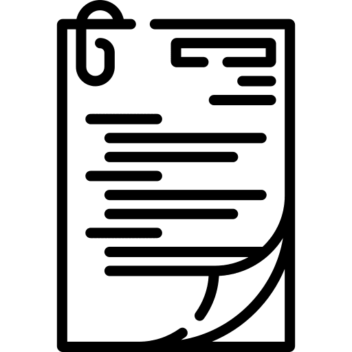 Assignment paperclip document files and folders icon