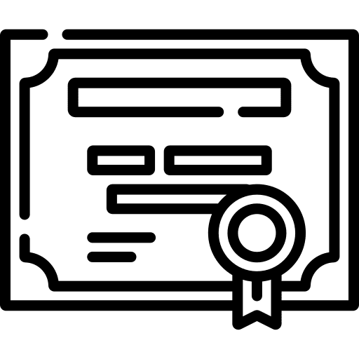 Certificate contract patent education icon