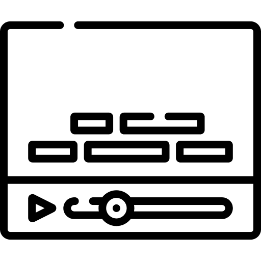 Subtitle music and multimedia player subtitle icon
