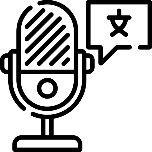Mic education mic language learning icon Mic education mic language learning icon