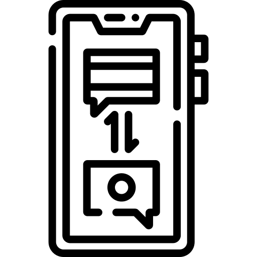 Translate education smartphone communications icon Translate education smartphone communications icon