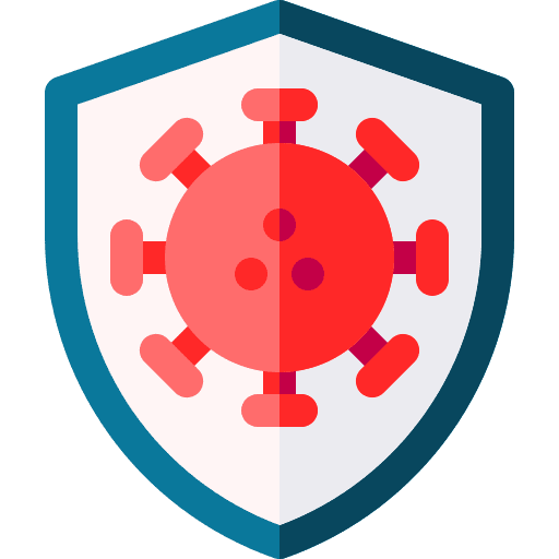 Antibody shield virus healthcare icon