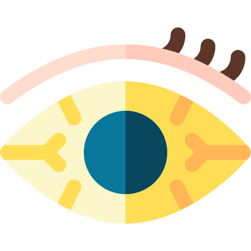 Eye healthcare and medical illness disease icon