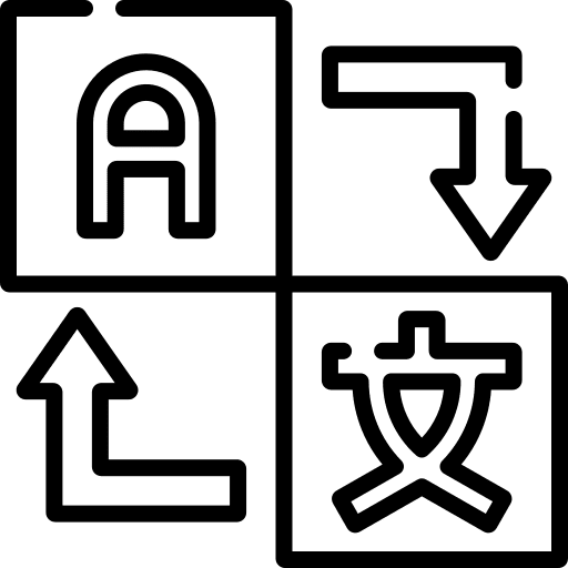 Translate languages communications translation icon Translate languages communications translation icon