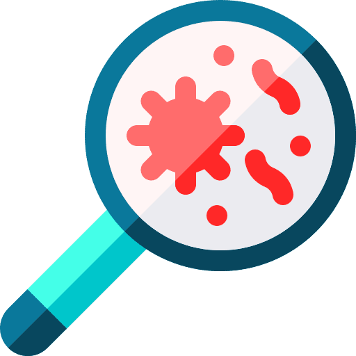 Check loupe healthcare and medical check icon Check loupe healthcare and medical check icon