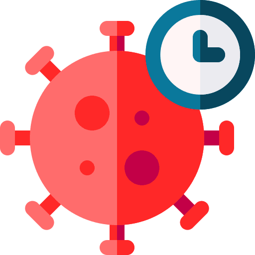 Incubation time virus incubation icon Incubation time virus incubation icon