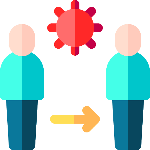 Virus transmission infection healthcare and medical people icon Virus transmission infection healthcare and medical people icon
