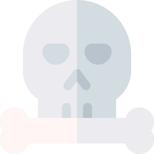 Dead bone skull death icon Dead bone skull death icon