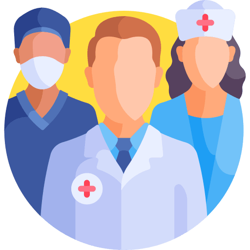 Medical team hospital assistant user icon