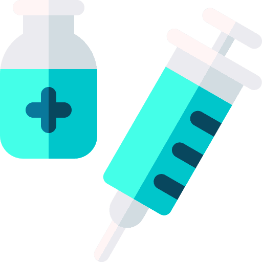 Vaccine syringe healthcare and medical laboratory icon Vaccine syringe healthcare and medical laboratory icon