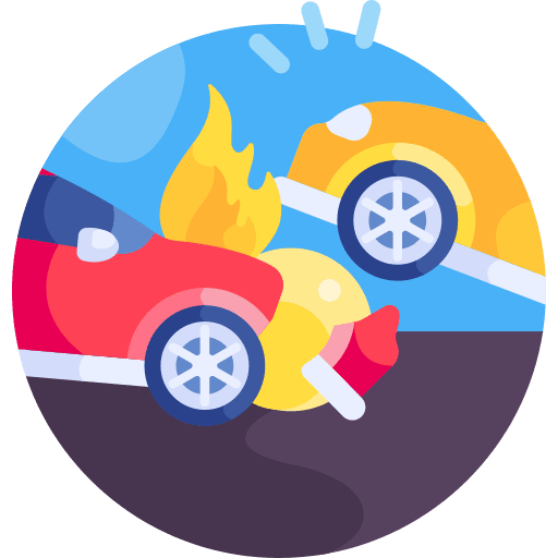 Car accident road wreck transportation icon Car accident road wreck transportation icon
