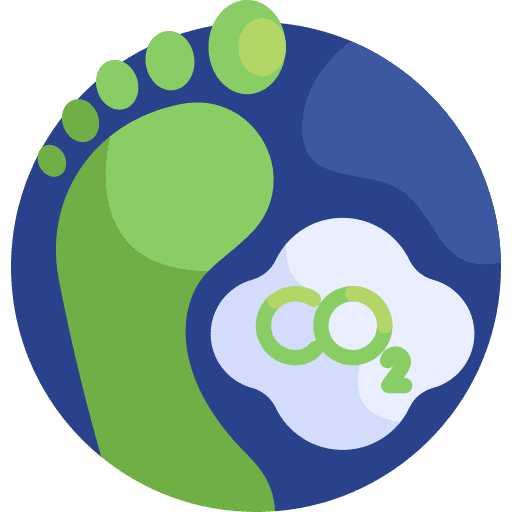 Carbon footprint eco sustainable carbon footprint icon