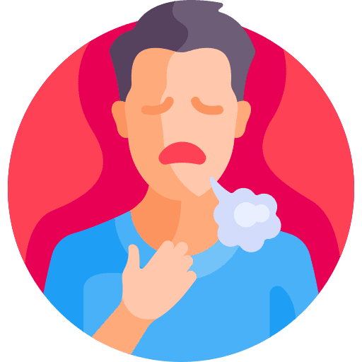 Difficulty breathing people shortness of breath user icon