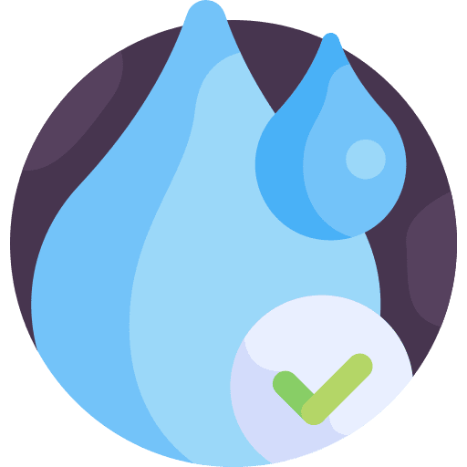 Hypoallergenic water drop signaling symbol icon Hypoallergenic water drop signaling symbol icon