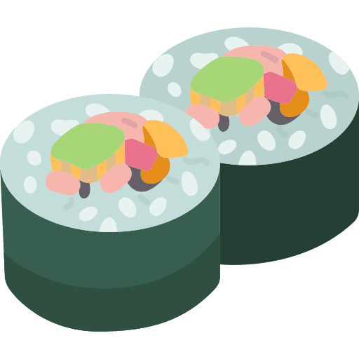Maki nori rice raw icon