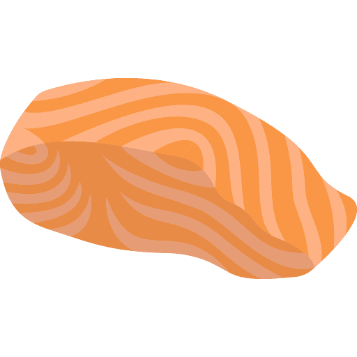 Salmon food and restaurant salmon japanese food icon