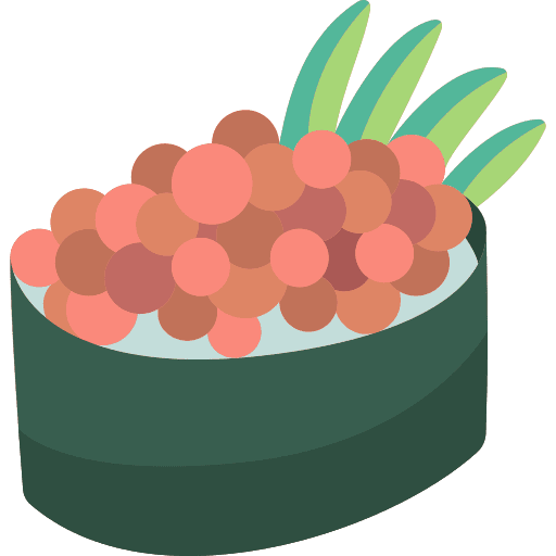 Sushi food and restaurant eggs fish icon