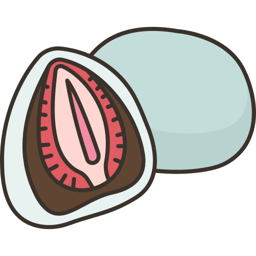 Daifuku traditional strawberry japanese icon Daifuku traditional strawberry japanese icon