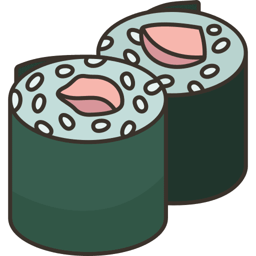 Maki roll maki seaweed icon Maki roll maki seaweed icon