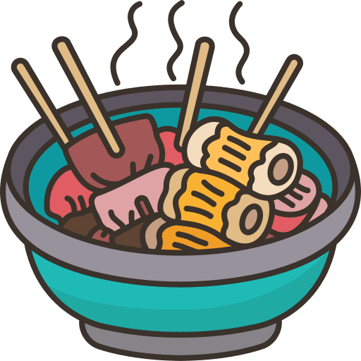 Oden meal oden asian icon