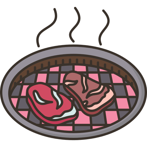 Yakiniku meal japan food and restaurant icon