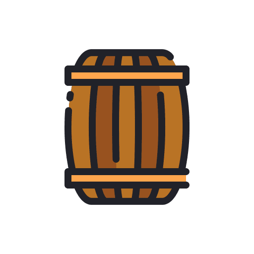 Barrel food and restaurant ferment wine barrel icon Barrel food and restaurant ferment wine barrel icon