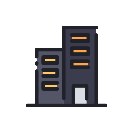Company architecture and city skycraper enterprise icon