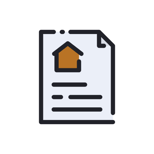 Document contract document house icon Document contract document house icon