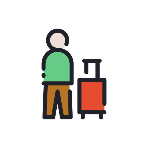 Refugee travel immigrant people icon Refugee travel immigrant people icon