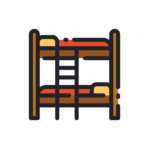 Bunk bed food and restaurant hotel bunk bed icon Bunk bed food and restaurant hotel bunk bed icon