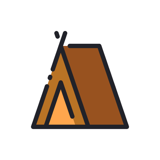 Camping tent forest travel cover icon Camping tent forest travel cover icon