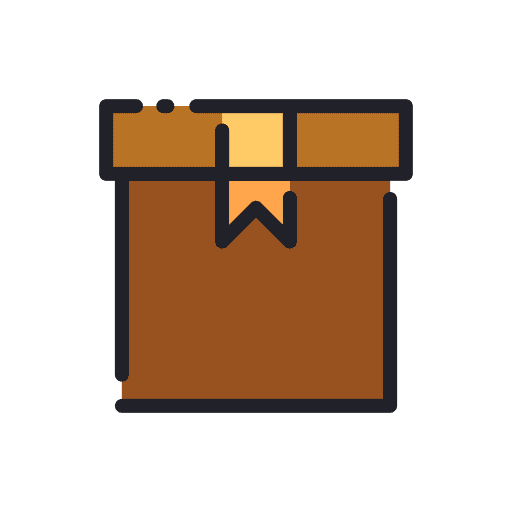 Cardboard delivery package box packaging icon Cardboard delivery package box packaging icon