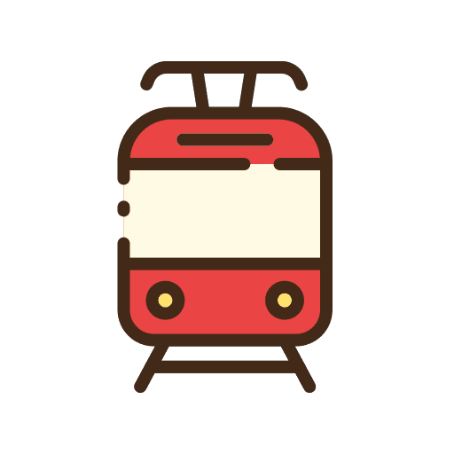 Tram railway transportation tramway icon