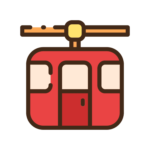 Cable car holidays cable car transportation icon Cable car holidays cable car transportation icon
