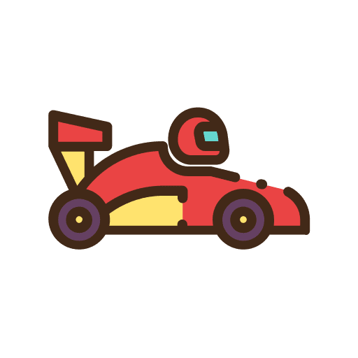 Formula 1 racing race car speed icon