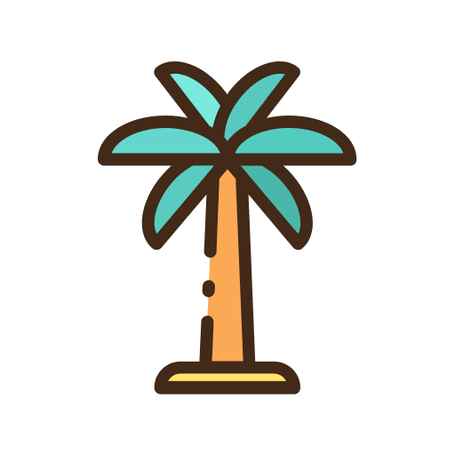 Palm tree holiday nature coconut tree icon Palm tree holiday nature coconut tree icon