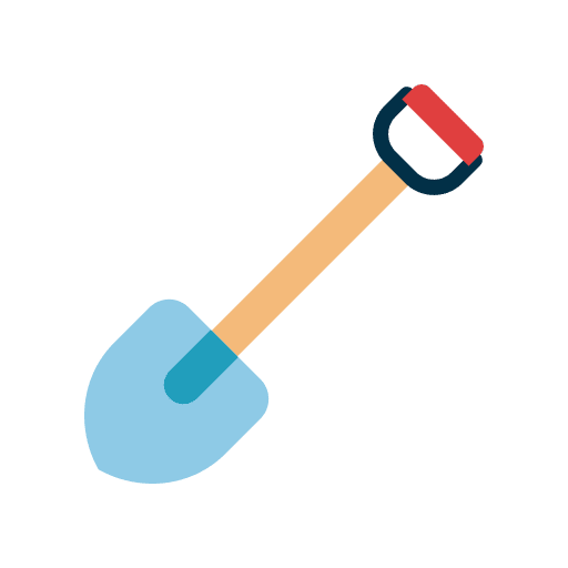 Shovel digging farming gardening tools icon Shovel digging farming gardening tools icon