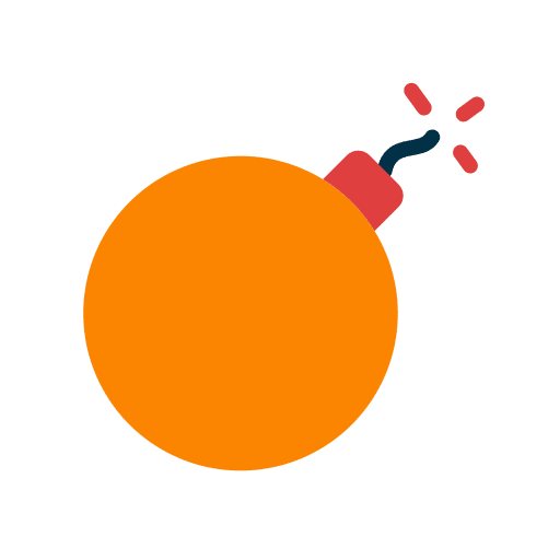 Bomb detonation explosion terrorism icon Bomb detonation explosion terrorism icon