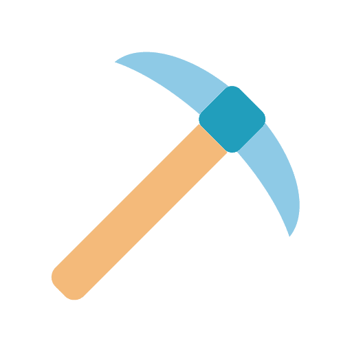 Pickaxe pick construction and tools pick hammer icon Pickaxe pick construction and tools pick hammer icon