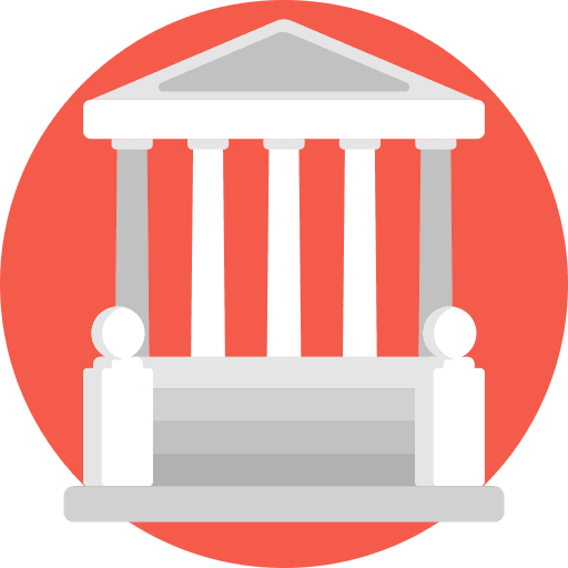 Court legal justice courthouse icon
