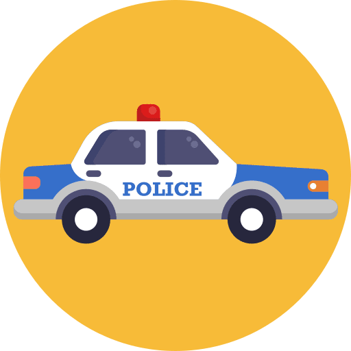 Police car transportation police car vehicle icon